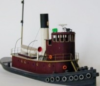 HO-1027 Sylvan Railroad Tug Boat kit, 11 X 3.25 - Waterline - Sea Port  Model Works