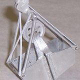 P141CR Clam Shell Bucket kit - pewter - HO or O scale - H. 1-11/16". W. 1/2", L 1-1/8" (1 in pkg) - Image 2