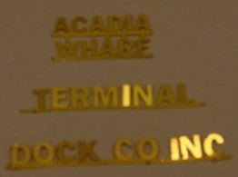 P192 Brass Arcadia Wharf Sign 001