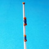 P23 Cabin Top Mast with Lights - metal - HO or N scale -  H: 1-13/16"  (1 pack)