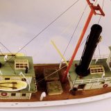 Sea Port kit: H141W 77' Converted Menhaden Steamer Craftsman Kit - HO Scale  - Laser cut wood superstructure Waterline L. 10-11/16, W: 2-5/8 - Sea