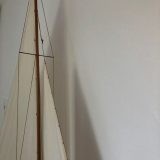 Vintage ANTIQUE WORKING POND BOAT est. circa 1890-1930 Excellent cond. Height: 66". Fabulous window display! - Image 6