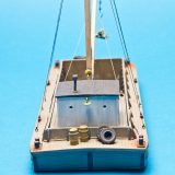 Sea Port kit: H130  73' Open Barge w/Cabin, Mast & Boom Kit - HO Scale - L: 10" W: 3 1/2" - Image 8