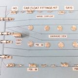 SA10 Car Float Fittings Kit - HO - 54 pc. total - Typical Steel Car Float General Details AND *Car Float Construction.  1 set.
