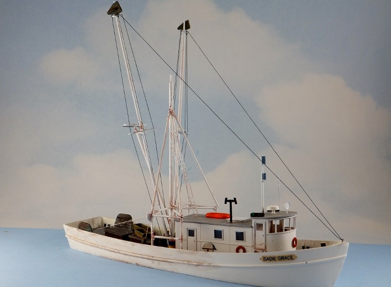 Sea Port kit: H150W HO 68' Shrimp Boat Craftsman Laser Kit - Scale Length:  9 1/4 - Sea Port Model Works