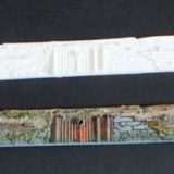 M590 Breakwater Wall - 24 contiguous inches - 3 pieces - resin - HO or N scale - each inch different/connects to next piece - - Image 2