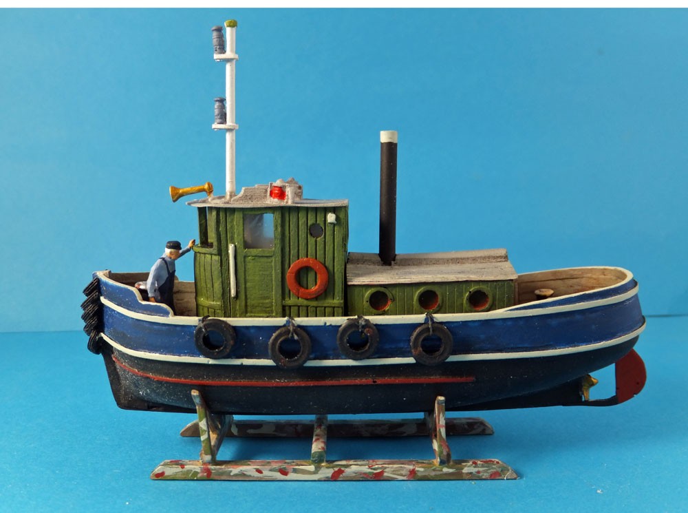 Sea Port kit: H151 FH (full hull) 31' Mighty Little Tug Kit - resin - HO  scale- Easy to assemble - L: 4-1/4 W: 1-1/4 - Sea Port Model Works
