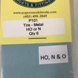 P101 Tires - metal - HO, N, O scale - Dia: 5/16" (6 pack) - Image 2