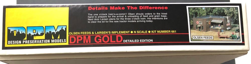 OLSEN FEEDS & LARSEN'S IMPLEMENT Vintage KIT 661 - N Scale - DPM