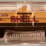 VINTAGE N SCALE MICRO TRAINS  65090/2 Shell Oil Company 39' single dome tank car RD # SCCX  114 - Magne-Matic - New in box - Collectible - N Scale