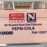 VINTAGE N SCALE MICRO TRAINS  100080 Pepsi Cola 36' Riveted Steel Side Caboose - Magne-Matic - New in box  Collectible  N Scale - Image 2