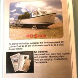 New Release! HO Scale Kit A119 "Lower Hull Kit Only". This kit allows the builder to display the *Osborn Northumberland 45' Lobster Boat (*not included) as an out of the water scene or as a static display model. This lower hull kit fits the A107 HO lobster boat waterline kit which is available for purchase on our website under the HO Waterline Boats category. 1 in pkg.