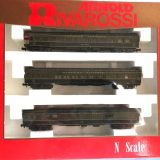 New Release! Vintage N Scale Canadian National Passenger Car set of 3 #0546 Mint in box. Arnold Rivarossi Port Chambly, Yale, 7381