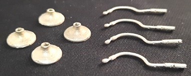 Gooseneck Lamp - O Scale - P335CR - metal O-32 Gooseneck lamps