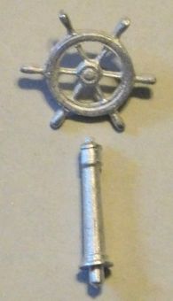 Ship's Wheel and Post - O Scale - P334CR - NEW! - metal Crow O-23