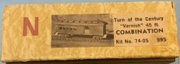 Vintage 45' Combination Turn of the Century "Varnish" Kit - N Scale - Kit 74-05