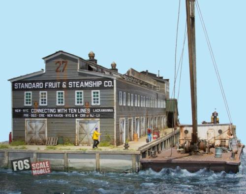  H131 HO Flat top barge kit at Pier - Doug Foscale