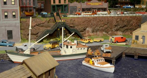 H134 O-Lobster-Boat-harbor scene 