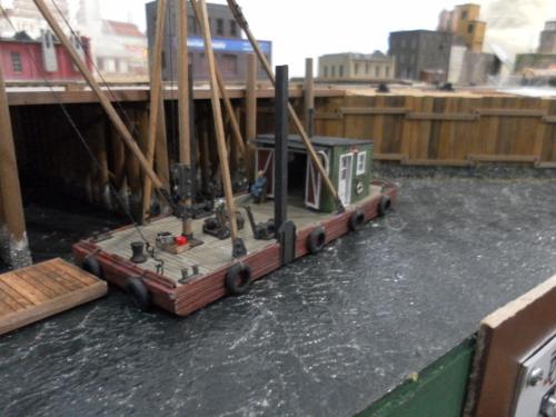 H008 HO  42' Derrick Barge kit - at the waterfront