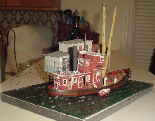 Robert Butts builds the H133W HO Scale 65′ Workboat lighter 