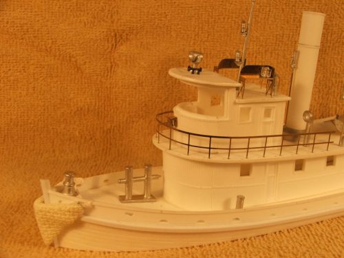  H116 HO Tug Exeter-Unpainted-close-up-pilot-house-left-front-